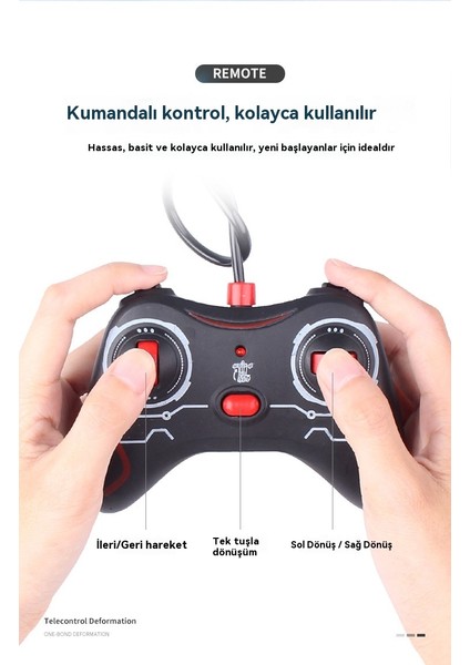 Tek Düğme Deforme Uzaktan Rc Araba Çocuk USB Yarış Modeli Erkek Oyuncak Araba Robotu (Yurt Dışından) modelleri