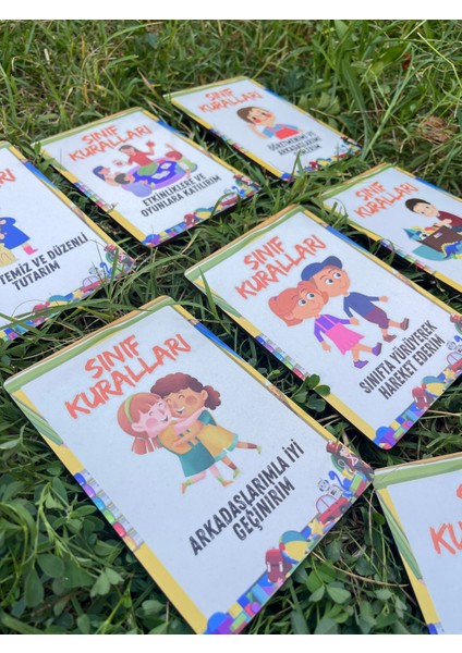 Ahşap Sınıf Kuralları Tablosu 8’li Set – Eğitici ve Dekoratif Pano fiyatları