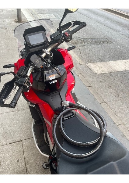 Motosiklet Kilidi 25MM Güçlendirilmiş Halat Kilit 2 Metre modelleri