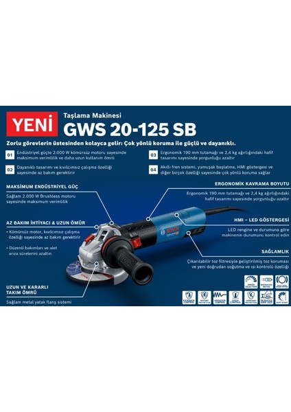 Profesyonel Gws 20-125 Sb - 2.000 W