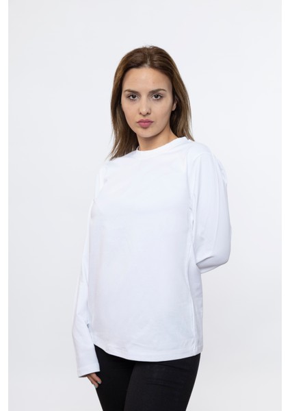 Kadın Uzun Kollu Düz Beyaz Renk Tshırt fiyatları