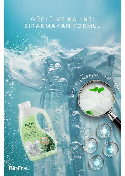 BioEra 3 Etkili, Leke Çıkarıcı, Renkli & Beyaz, Kalıcı Kokulu Sıvı Çamaşır Deterjanı 1500ml, 50 Yıkama
