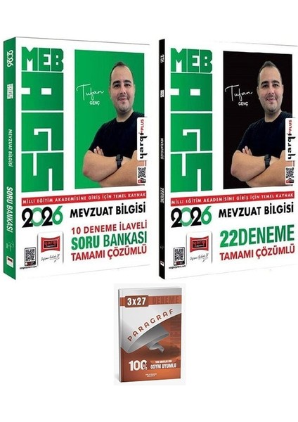 Yargı + Anla Kazan 2026 Meb-Ags Mevzuat Bilgisi Soru Bankası + 22 Deneme 2 Li Set - Tufan Genç Yargı Yayınları
