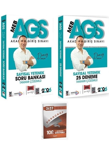 Yargı + Anla Kazan 2026 Meb-Ags Sayısal Yetenek Soru Bankası + 25 Deneme 2 Li Set