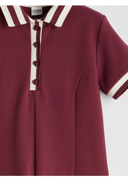 Polo Yaka Pileli Kız Çocuk Elbise (W5) modelleri