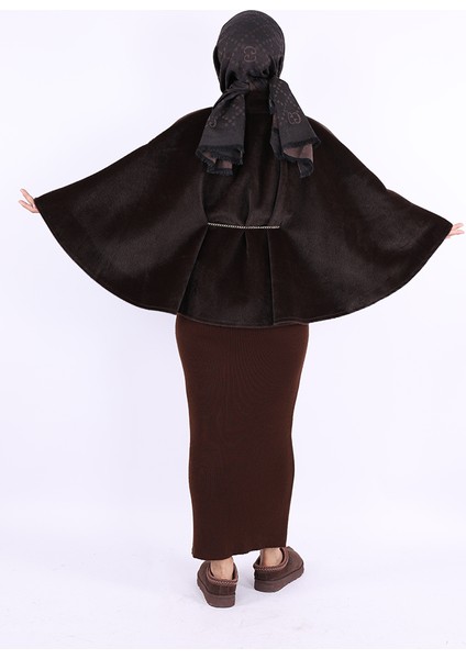 Zincir Kemer Detaylı Panço 70032 Koyu Kahve modelleri