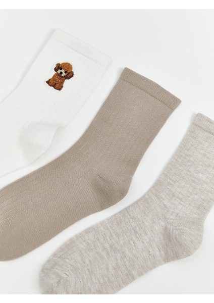 Nakışlı Kadın Soket Çorap 5'li (W5) fiyatları