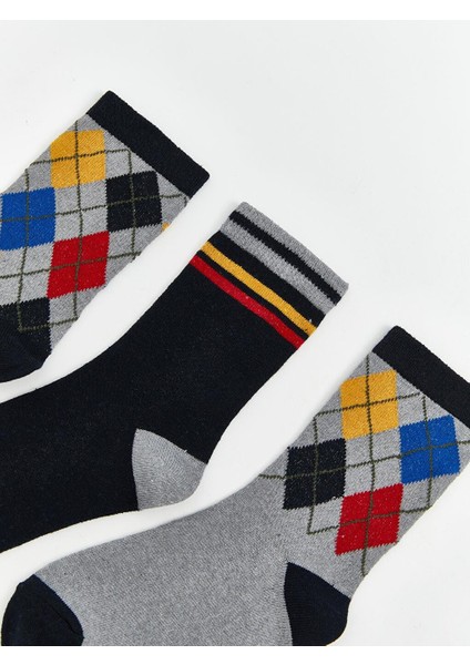 Desenli Erkek Çocuk Soket Çorap 3'lü (W5) fiyatları