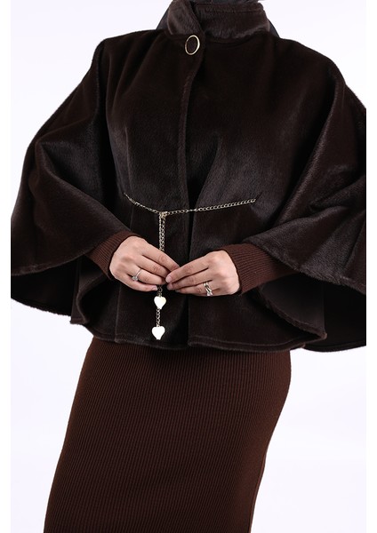 Zincir Kemer Detaylı Panço 70032 Koyu Kahve indirimleri