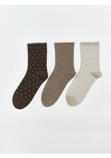 Desenli Kadın Soket Çorap 3'lü (W5)
