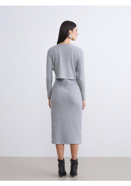 Bisiklet Yaka Kadın Elbise ve Hırka Takımı (W5) fırsatları