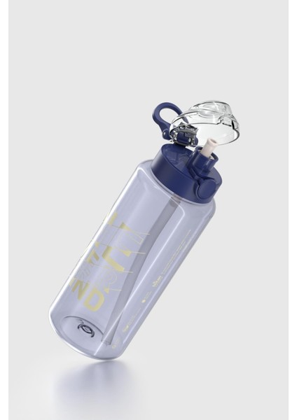 Saga Loop Yazı Desenli 1000 ml Pipetli Tritan Matara 912173 Mavi modelleri