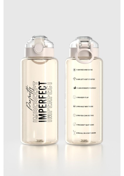 Saga Loop Yazı Desenli 1000 ml Tritan Matara 912138 Bej fiyatları