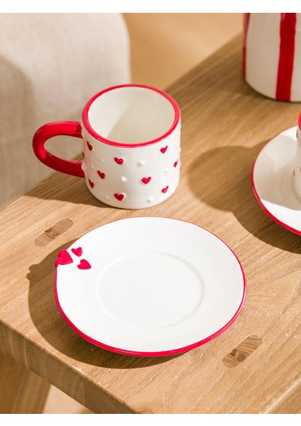 Kalp Baskılı 2 Kişilik Kahve Fincan Takımı 110 ml (W5) fiyatları