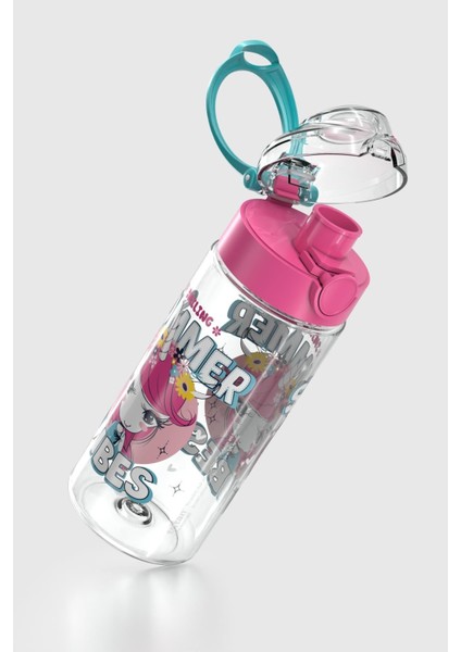 Saga Desenli 500 ml Tritan Çocuk Matara 912014 Pembe-Turkuaz modelleri