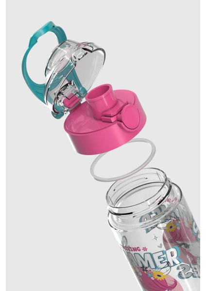 Saga Desenli 500 ml Tritan Çocuk Matara 912014 Pembe-Turkuaz fırsatları