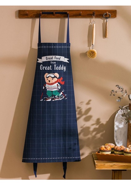 Ayı Teddy Baskılı Mutfak Önlüğü (W5)