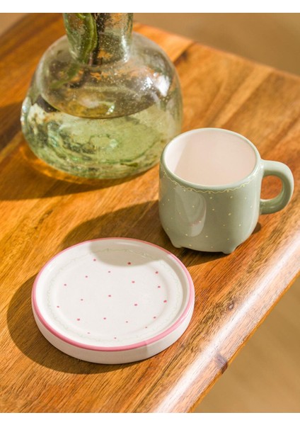 Karişik Kedi Baskılı 2 Kişilik Porselen Kahve Fincan Takımı 90 ml (W5) modelleri