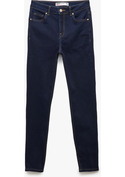 Yüksek Bel Dar Paça Toparlayıcı Jean Pantolon - Skinny Jeans fırsatları