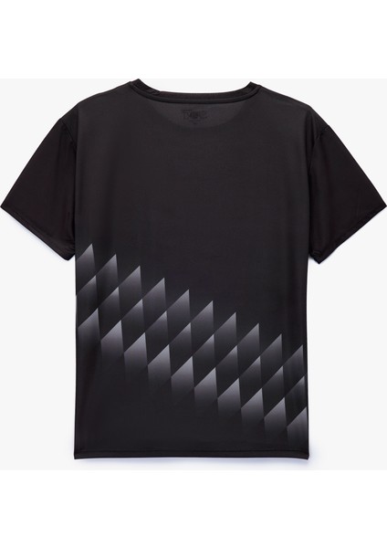 Rahat Kesim Kısa Kollu Desenli Bisiklet Yaka Spor Tişört fiyatları