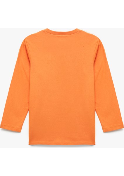 Pamuklu Uzun Kollu Bisiklet Yaka Futbol Baskılı Tişört fiyatları