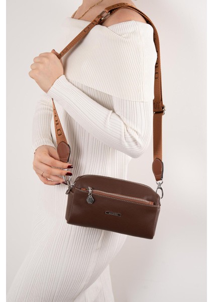 Kahve - Taba SP1142 Kadın Çapraz Çanta