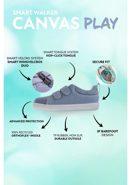 Smart Walker Canvas Play Toz Mavi Çocuk Ayakkabı fiyatları