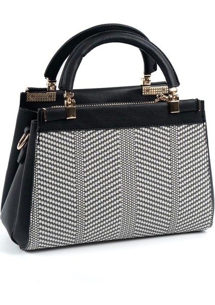 Siyah Beyaz - Siyah SP1193 Kadın El Çantası fırsatları