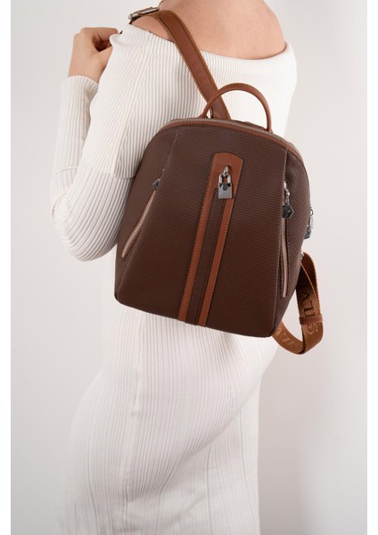 Kahve - Taba SP1123 Kadın Sırt Çantası