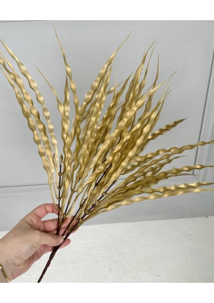 Altın Renk Uzun Burgu Yapay Çiçek Demeti – Plastik Dekoratif Süs, Ev ve Etkinlik Düzenlemeleri İçin indirimleri