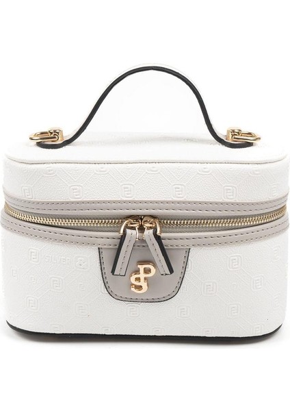 Beyaz - A.gri SP1195 Kadın Makyaj Çantası