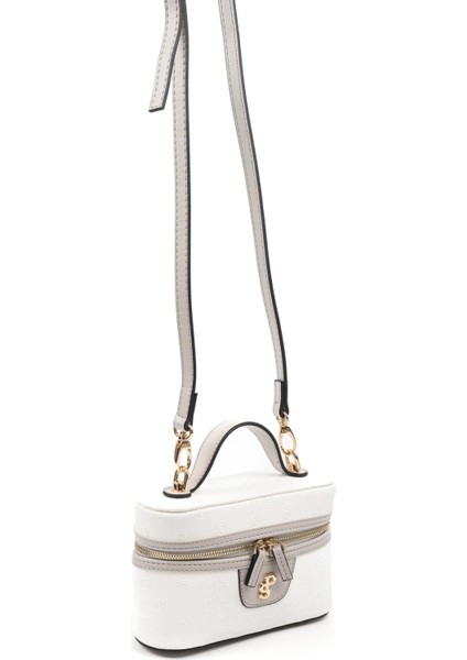 Beyaz - A.gri SP1195 Kadın Makyaj Çantası modelleri