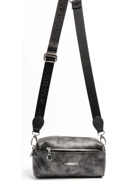 M.gümüş - Siyah SP1142 Kadın Çapraz Çanta