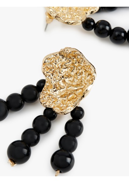 Dokulu Sallantılı Boncuklu Küpe modelleri