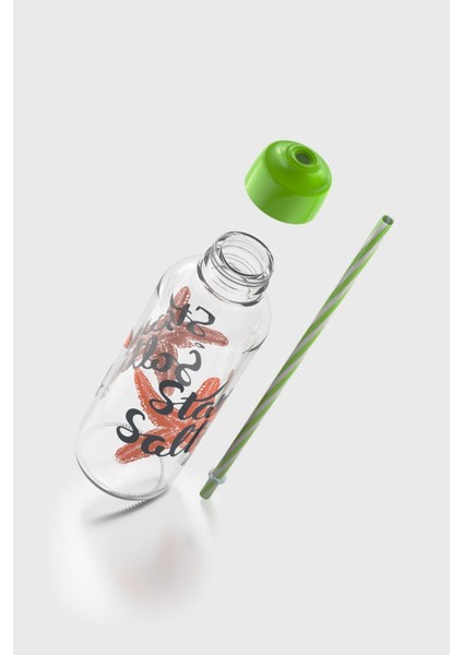 Felix Stay Salty Desenli 450 ml Pipetli Cam Şişe 182055 Yeşil modelleri