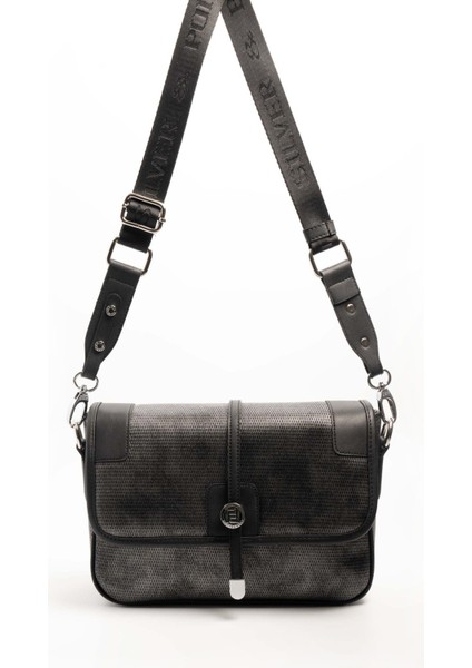 M.gümüş - Siyah SP1182 Kadın Çapraz Çanta