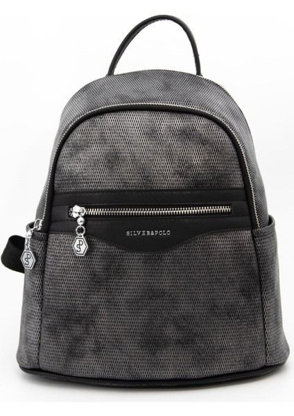 M.gümüş - Siyah SP1161 Kadın Sırt Çantası