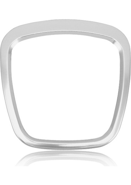 A4L/A6L/A8L/Q5/Q7 3D Metal Çıkartma Araba Direksiyon Simidi Dekoratif Çıkartma Kapağı Iç Mekan Modifikasyon Aksesuarı, Kare Tip-Gümüş (Yurt Dışından)