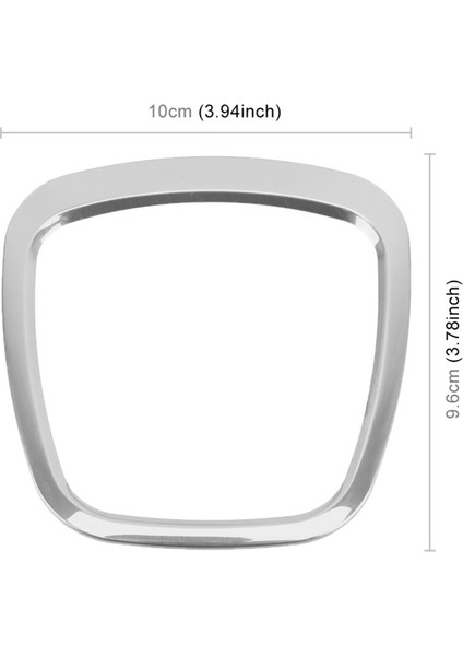 A4L/A6L/A8L/Q5/Q7 3D Metal Çıkartma Araba Direksiyon Simidi Dekoratif Çıkartma Kapağı Iç Mekan Modifikasyon Aksesuarı, Kare Tip-Gümüş (Yurt Dışından) fırsatları