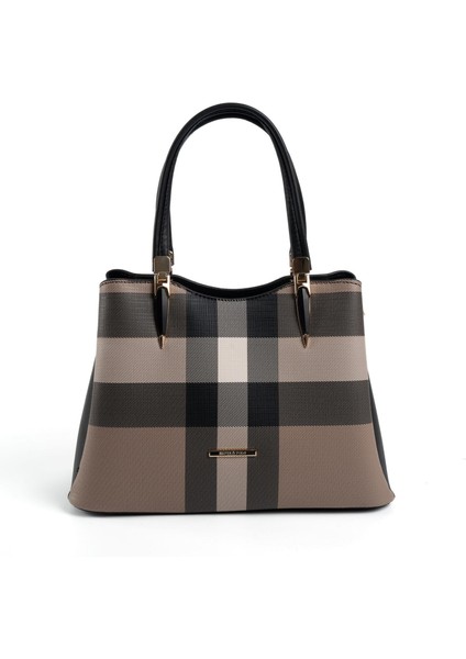 Kahve - Siyah SP1205 Kadın El Çantası