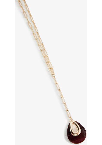 Charm Detaylı Zincir Çelik Kolye fiyatları