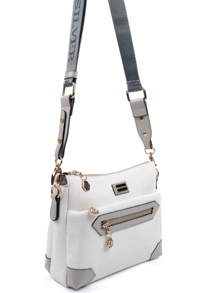Beyaz - A.gri SP1110 Kadın Çapraz Çanta fiyatları
