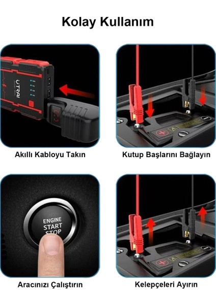 İTing Araç Otomobil Akıllı Set Araç Yıkama Araç içi Süpürme Araç Lastik Şişirme Akü Takviye Seti