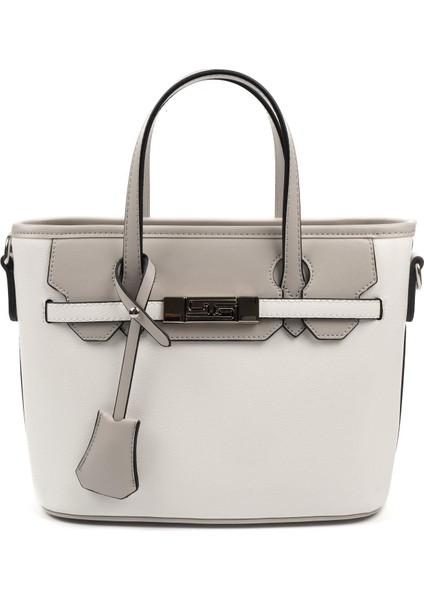 Beyaz - A.gri SP1185 Kadın El Çantası