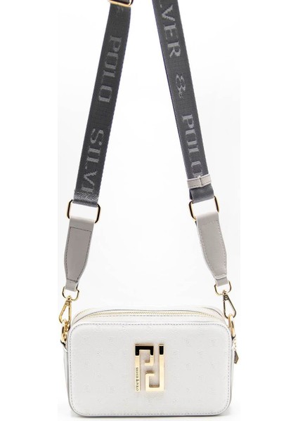 Beyaz - A.gri SP1078 Kadın Çapraz Çanta