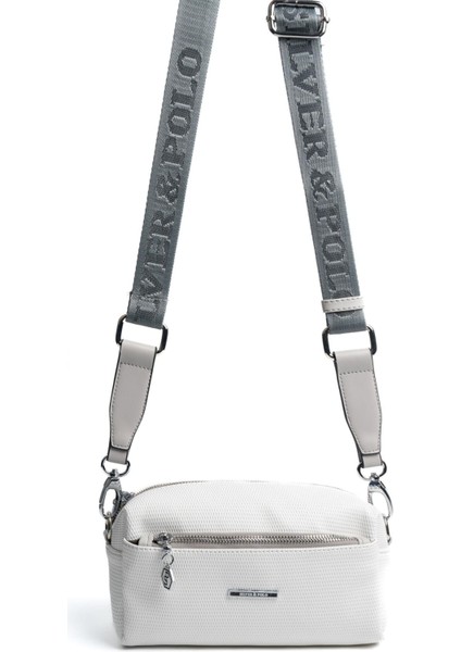 Beyaz - A.gri SP1142 Kadın Çapraz Çanta