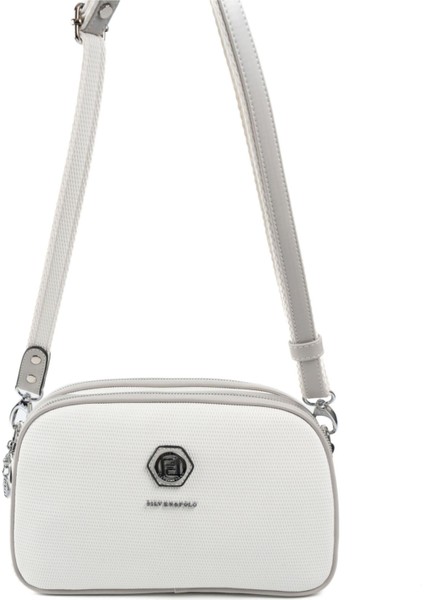 Beyaz - A.gri SP745 Kadın Çapraz Çanta