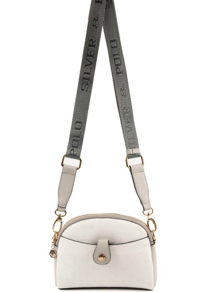 Beyaz - A.gri SP1144 Kadın Çapraz Çanta