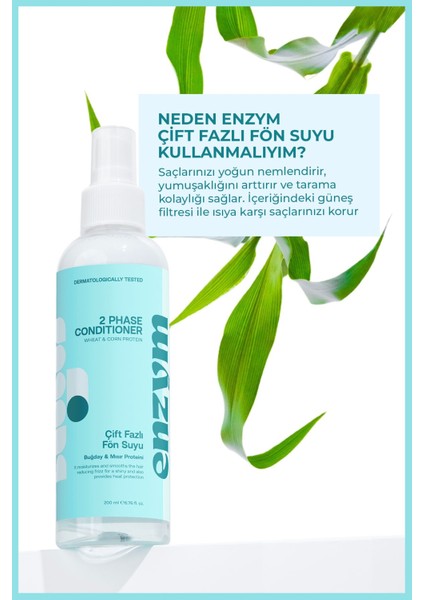 Çift Fazlı Elektriklenme Karşıtı ve Isı Koruyucu Fön Suyu (Buğday Protein) Saç Spreyi 200 ml fiyatları