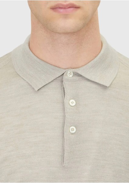 Taş Polo Yaka Düz Örgü Yün Karışımlı Triko Kazak indirimleri